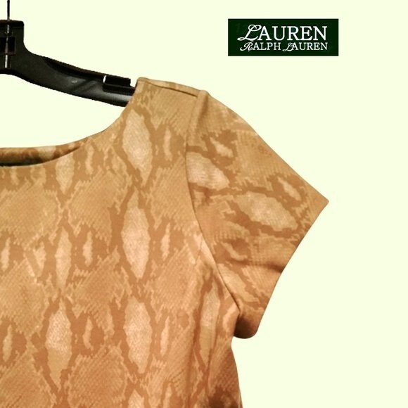 Lauren Ralph Lauren NEW Old Money Python Snake Sheath Dress PS - Picture 7 of 11